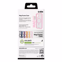 SBS TEMAGCOLIP1661P custodia per cellulare 6.1" Cover Rosa, Trasparente