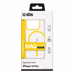 SBS TEMAGCOLIP1661PY custodia per cellulare 16 cm (6.3") Cover Trasparente, Giallo