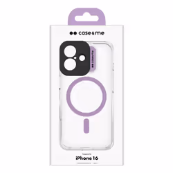 Case & Me CMCOVCASIP1661P custodia per cellulare Cover iPhone 16 Rosa, Trasparente - Vista aggiuntiva 2