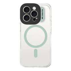 Case & Me CMCOVCASIP1661PG custodia per cellulare Cover iPhone 16 Pro Verde, Trasparente
