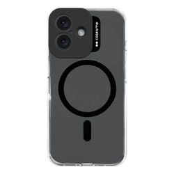 Case & Me CMCOVCASIP1667K custodia per cellulare Cover iPhone 16 Plus Nero, Trasparente