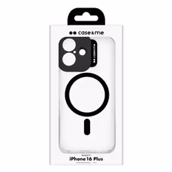 Case & Me CMCOVCASIP1667K custodia per cellulare Cover iPhone 16 Plus Nero, Trasparente - Vista aggiuntiva 2