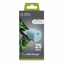 SBS TETR1CPD25LBGRS Caricabatterie per dispositivi mobili Universale Ciano AC Ricarica rapida Interno