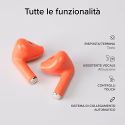 SBS Go Pods Auricolare True Wireless Stereo (TWS) In-ear Musica e Chiamate USB tipo-C Bluetooth Rosso - Vista aggiuntiva 4