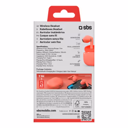 SBS Go Pods Auricolare True Wireless Stereo (TWS) In-ear Musica e Chiamate USB tipo-C Bluetooth Rosso - Vista aggiuntiva 6