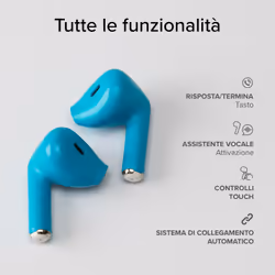 SBS Go Pods Auricolare True Wireless Stereo (TWS) In-ear Musica e Chiamate USB tipo-C Bluetooth Blu - Vista aggiuntiva 4