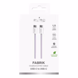 PURO PUCCCFABK415MTPINK cavo USB USB 2.0 1,5 m USB C Viola, Bianco