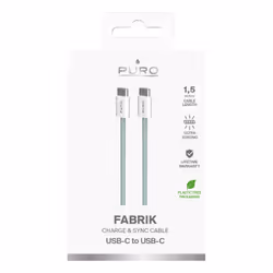 PURO PUCCCFABK415MTNGRN cavo USB USB 2.0 1,5 m USB C Verde, Bianco