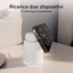 SBS TEWIRMAGFOLD2IN1 Caricabatterie per dispositivi mobili Auricolare, Smartphone Bianco USB Carica wireless Ricarica rapida Interno - Vista aggiuntiva 7
