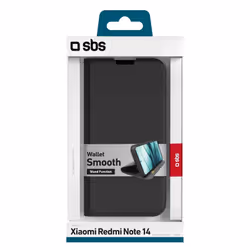 SBS TEWALXIRNO14K custodia per cellulare Custodia a borsellino Redmi Note 14 4G/5G Nero - Vista aggiuntiva 3