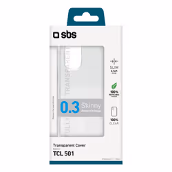 SBS TESKINTCL501T custodia per cellulare Cover TCL 501 TPU Trasparente - Vista aggiuntiva 2