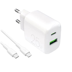 PURO PUTCUSBAC25WDYKCCWHI Caricabatterie per dispositivi mobili Universale Bianco AC Interno