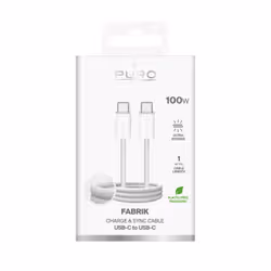PURO PUCCC100WFABK4WHI Cavo USB USB-C 1 m Bianco - Vista aggiuntiva 2