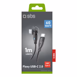 SBS Flexi cavo USB USB 2.0 1 m USB C Nero - Vista aggiuntiva 2