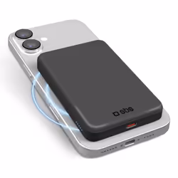 SBS TEBB5000QI2, 5000 mAh, Carica wireless, Nero