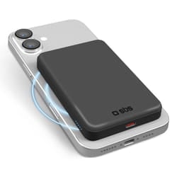 SBS TEBB5000QI2 batteria portatile 5000 mAh Carica wireless Nero