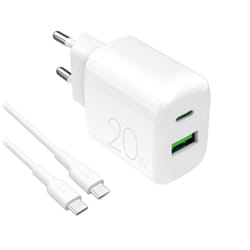 PURO PUTCUSBAC20WDYKCCWHI Caricabatterie per dispositivi mobili Universale Bianco AC Interno