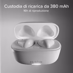 SBS TETWSAIRSPACEBTW cuffia e auricolare True Wireless Stereo (TWS) In-ear Musica e Chiamate Bianco - Vista aggiuntiva 6