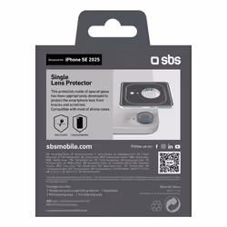 SBS TESINCAMGLIPSE25 protezione per lo schermo e il retro dei telefoni cellulari Protezione per obiettivo della fotocamera Apple 1 pz