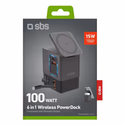 SBS TEWIRMAG105W Caricabatterie per dispositivi mobili Cuffie, Smartphone, Orologio intelligente, Universale Grigio AC Carica wireless Interno, Esterno - Vista aggiuntiva 4