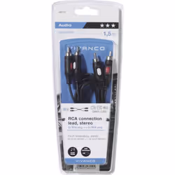 Vivanco VVA2RCA15MMK cavo audio 1,5 m 2 x RCA Nero - Vista aggiuntiva 2