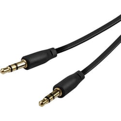 Vivanco VVAJACFLAT05MMGK cavo audio 0,5 m 3.5mm TRS Nero