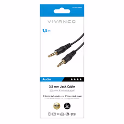 Vivanco VVAJACK15MMGK cavo audio 1,5 m 3.5mm Nero - Vista aggiuntiva 2