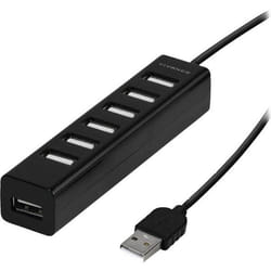 Vivanco VVITHUB20USB7IN1OUT hub di interfaccia USB 2.0 Type-A Nero
