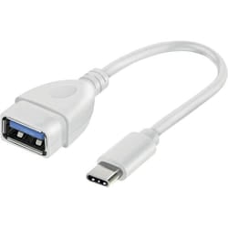 Vivanco VVITUSBTY3FM01W cavo USB USB 3.2 Gen 1 (3.1 Gen 1) 0,1 m USB C USB A Bianco