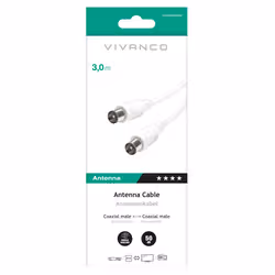 Vivanco VVAN5DB30MFW cavo coassiale 3 m Tipo F Bianco - Vista aggiuntiva 2