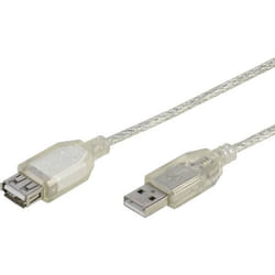 Vivanco VVIT2USB30MFK cavo USB USB 2.0 3 m USB A Trasparente