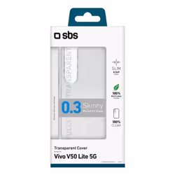 SBS Skinny custodia per cellulare 17,2 cm (6.77") Cover Trasparente