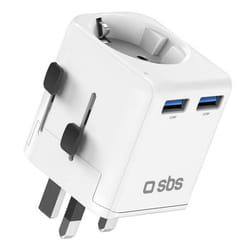 SBS TEADAPTEUNND adattatore per presa di corrente Universale Bianco