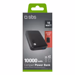 SBS TEBBCT10000LDK batteria portatile Polimeri di litio (LiPo) 10000 mAh Nero - Vista aggiuntiva 4