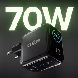 SBS TETRGANTFT70WK Caricabatterie per dispositivi mobili Universale Nero AC Ricarica rapida Interno - Vista aggiuntiva 2