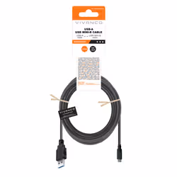 Vivanco VNITXMIUSBA15MMK cavo USB USB 2.0 1,5 m USB A Mini-USB B Nero - Vista aggiuntiva 2