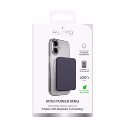 PURO Mini Power Mag Polimeri di litio (LiPo) 4200 mAh Carica wireless Blu scuro - Vista aggiuntiva 2