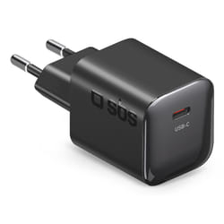 SBS TETRGAN1C20WK Caricabatterie per dispositivi mobili Smartphone, Tablet Nero AC Ricarica rapida Interno