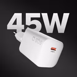 SBS TETRGAN1C45WW Caricabatterie per dispositivi mobili Tablet, Smartphone Bianco AC Ricarica rapida Interno - Vista aggiuntiva 2