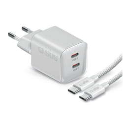 SBS TETRKITGAN2C100MINI Caricabatterie per dispositivi mobili Smartphone, Tablet, Computer portatile Bianco AC Ricarica rapida Interno