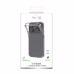 PURO 0.3 Nude Cover iPhone 18 Pro, iPhone 17 Pro TPU Trasparente - Vista aggiuntiva 2