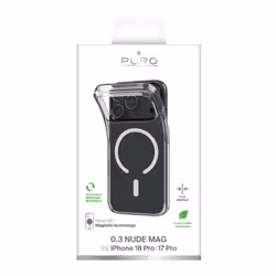 PURO 03 Nude Mag Cover iPhone 18 Pro, iPhone 17 Pro TPU Trasparente, Bianco - Vista aggiuntiva 2