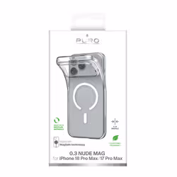 PURO 0.3 Nude Mag custodia per cellulare 17,5 cm (6.9") Cover Trasparente, Bianco - Vista aggiuntiva 2