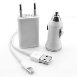 Phonix APPL1KIT Caricabatterie per dispositivi mobili Universale Bianco AC, Accendisigari Auto, Interno