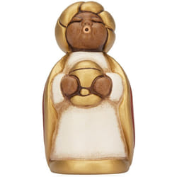 Thun - Re Magio Melchiorre con Oro - Versione Rossa - Statuine Presepe Classico - Ceramica - i Classici