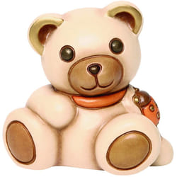 Thun - Orso Teddy Rudy Piccolo con Coccinella Portafortuna - Animali Soprammobili da Collezione - Ceramica - i Classici