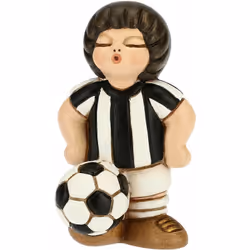Insegui sempre i tuoi sogni! Il bimbo calciatore bianco-nero è la bomboniera perfetta per raffigurare il sogno dei vostri bim ...