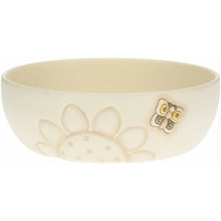 Thun - Ciotola con Fiore e Farfalla - Accessori Cucina - Linea Elegance - Porcellana - ø 26 cm
