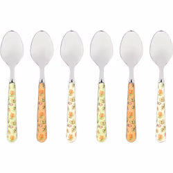 Un set completo di 6 cucchiaini decorati per un tocco di vivacità in più durante le tue pause. Disponibili in 3 fantasie diff ...