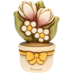 Thun - Vasetto Decorativo con Fiori - Bomboniere e Accessori per la Casa - Ceramica - ø 9,5 cm 16,5 cm h